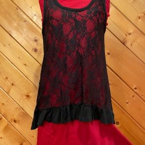 Mystree black lace cami